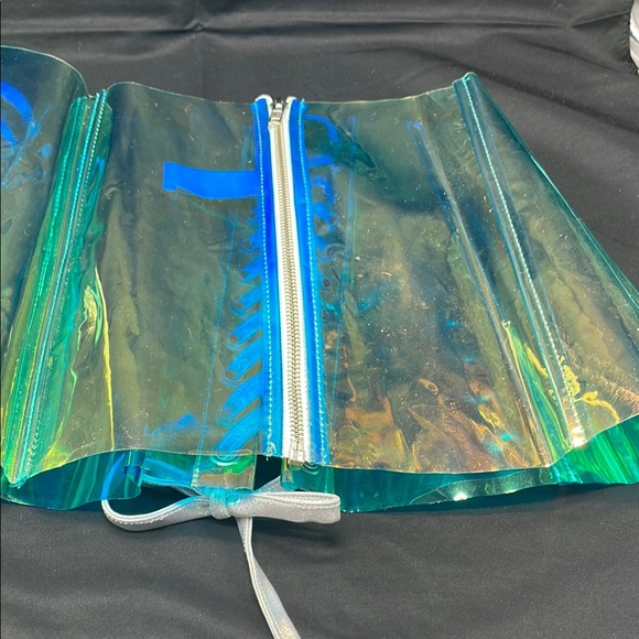 Iridescent Blue and Silver Lace-Up corset - Picture 6 of 6